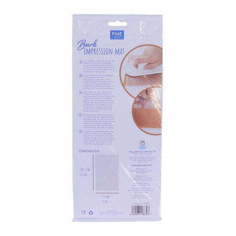 PME Reliëfmat 15x30cm schors PME Reliëfmat 15x30cm schors