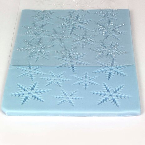 PME Reliëfmat 15x30cm sneeuwvlokken PME Reliëfmat 15x30cm sneeuwvlokken