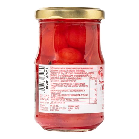PME Rode Maraschino Kersen met Stelen (225g) /12