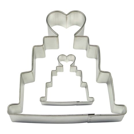 PME 2 piece wedding cake cookie cutter set PME 2 piece wedding cake cookie cutter set