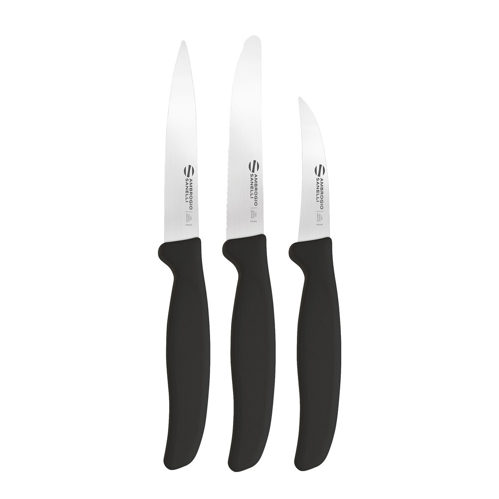 Ambrogio Sanelli 3-piece set of simple kitchen knives