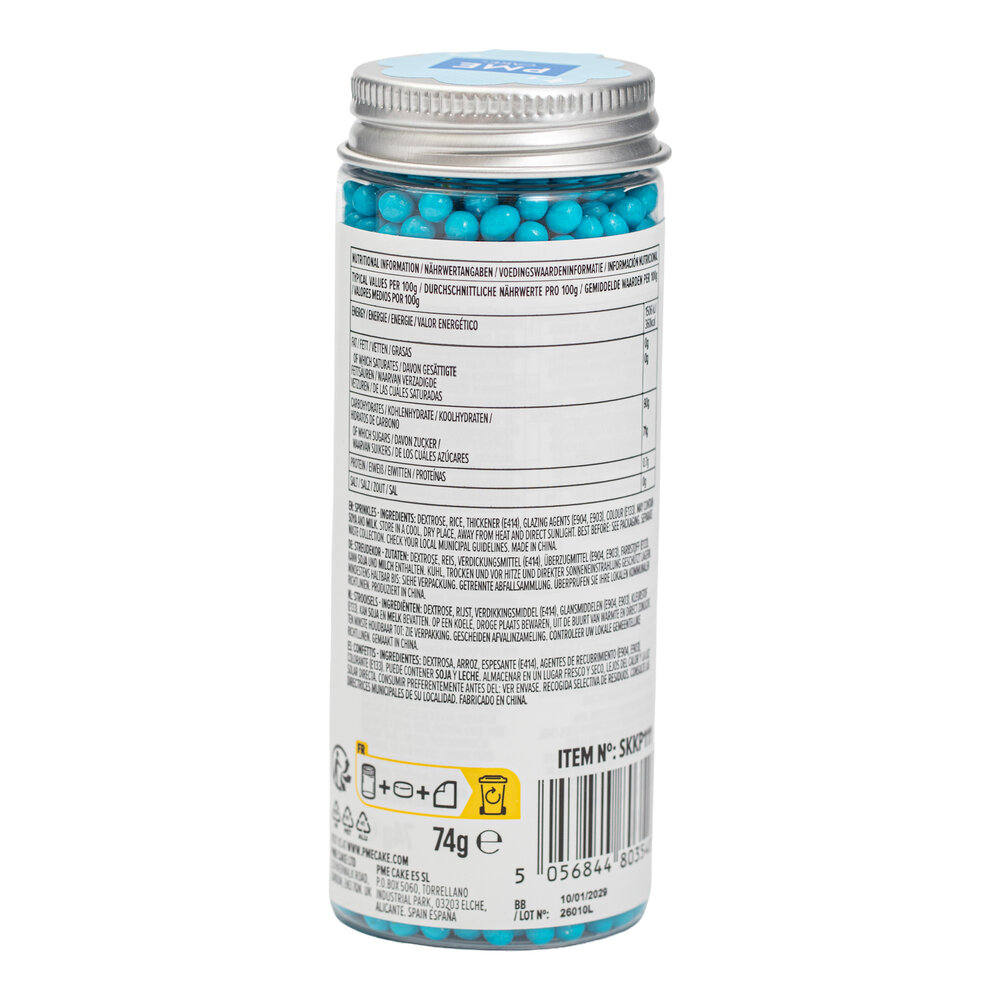 PME Parelstrooisels – Babyblauw 4mm (74g / 2,61oz)
