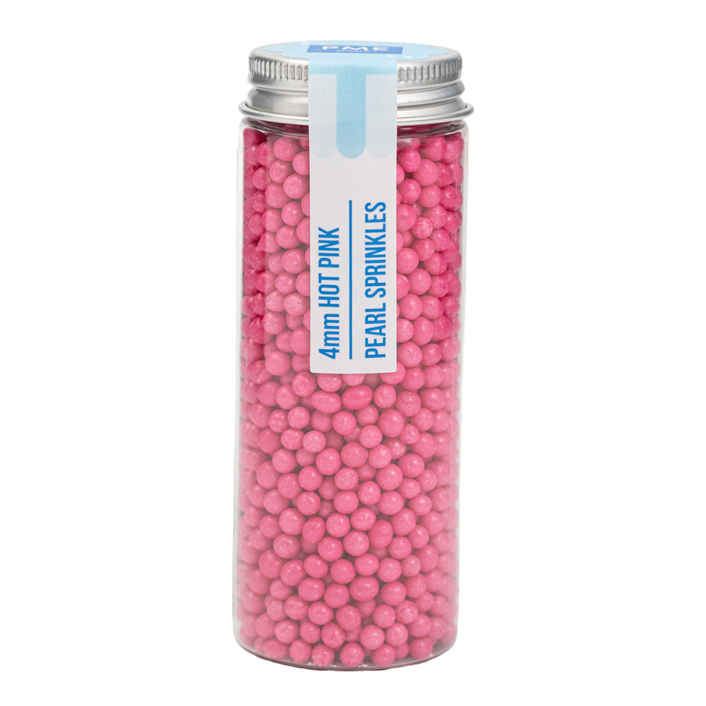 PME Pearl Sprinkles – Hot Pink 4mm (74g / 2,61oz)