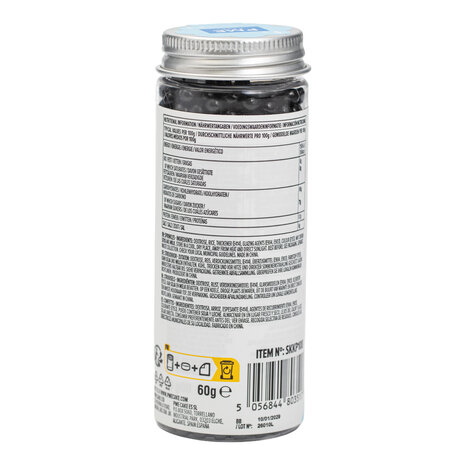 PME Pearl Sprinkles – Black 6mm (60g / 2,11oz)