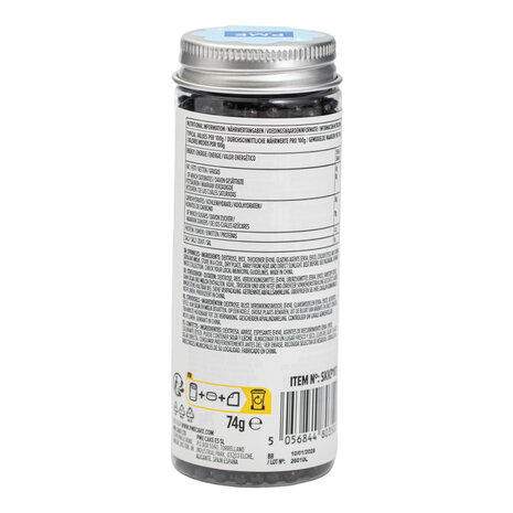 PME Pearl Sprinkles – Black 4mm (74g / 2,61oz)