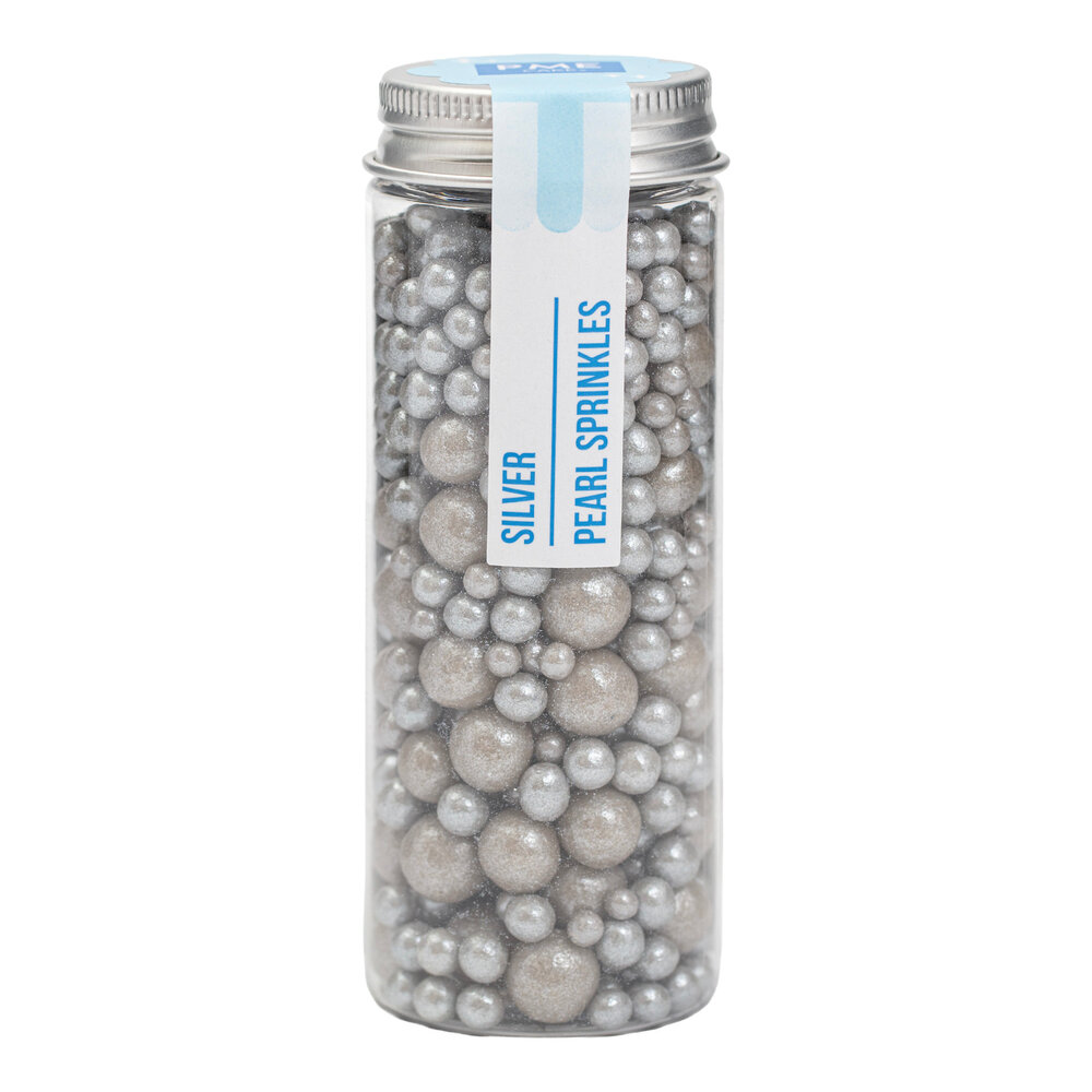 PME Pearl Sprinkles – Silver mixed sizes (76g / 2,68oz)