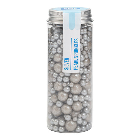 PME Pearl Sprinkles – Silver mixed sizes (76g / 2,68oz)
