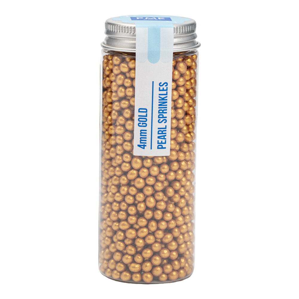 PME Pearl Sprinkles – Gold 4mm (74g / 2,61oz)