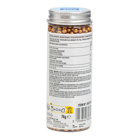 PME Pearl Sprinkles – Gold 4mm (74g / 2,61oz)