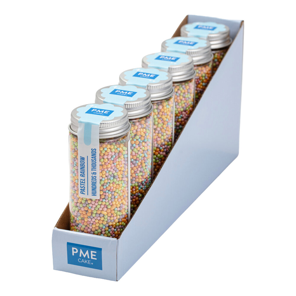 PME Hundreds & Thousands sprinkles – Pastel Rainbow (86g / 3oz)