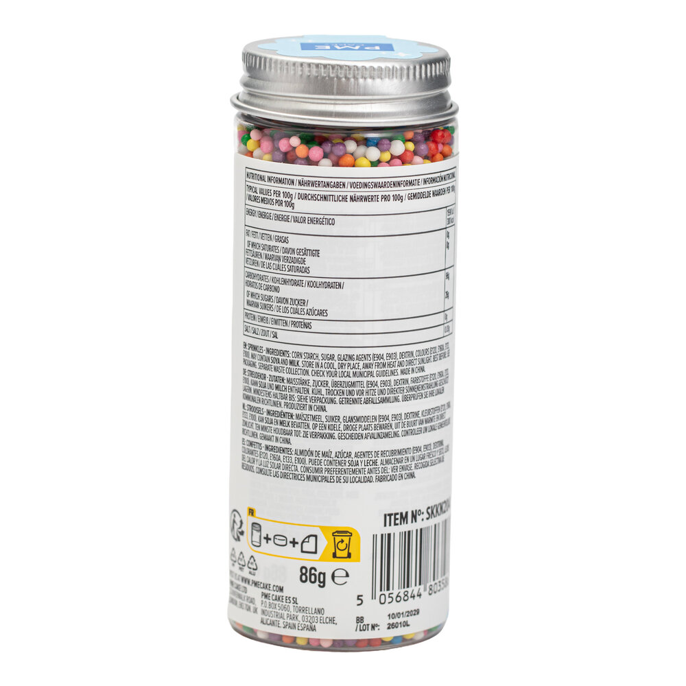 PME Hundreds & Thousands sprinkles – Rainbow (86g / 3oz)