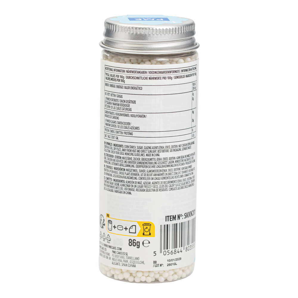 PME Hundreds & Thousands sprinkles – White (86g / 3oz)