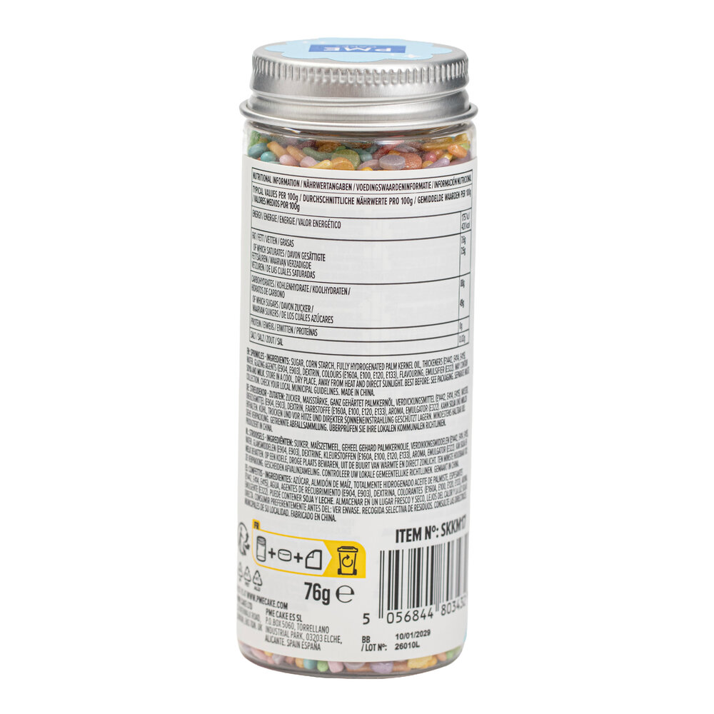 PME Sprinkle mix – Pastel Rainbow (76g / 2,68oz)
