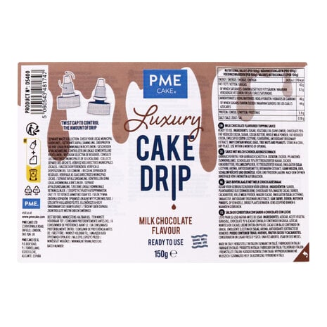 PME Luxury Cake Drip - Milk chocolate (150g / 5.25oz)
