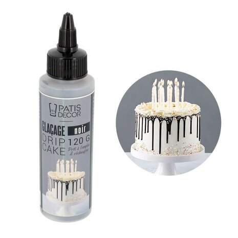 Patis Decor Glazuur voor drip cake 120g ZWART