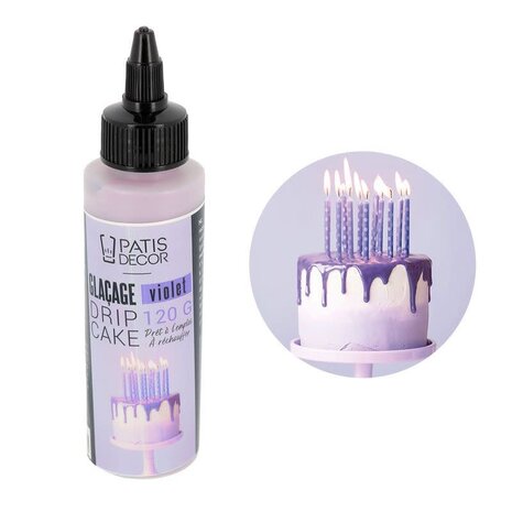 Patis Decor Glazuur voor drip cake 120g PAARS