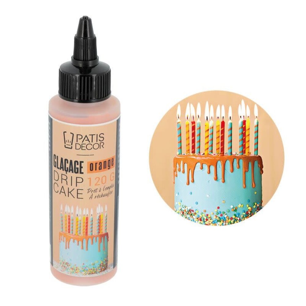 Patis Decor Drip cake glaze 120g ORANGE