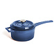Lava Geëmailleerde gietijzeren steelpan 16cm 1,35L blauw