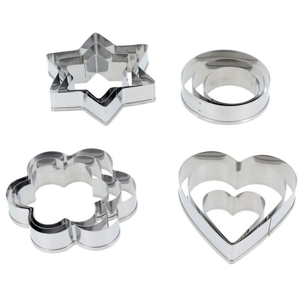 Patis Decor 12 cookie cutters 3,2cm - 7,6cm