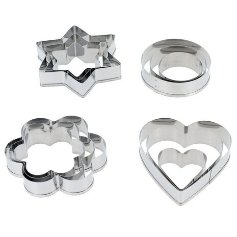 Patis Decor 12 cookie cutters 3,2cm - 7,6cm