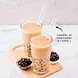 Patis Decor Bubble tea glazen rietjes Ø 15 mm x 20 cm met reinigingsborstel, set van 4