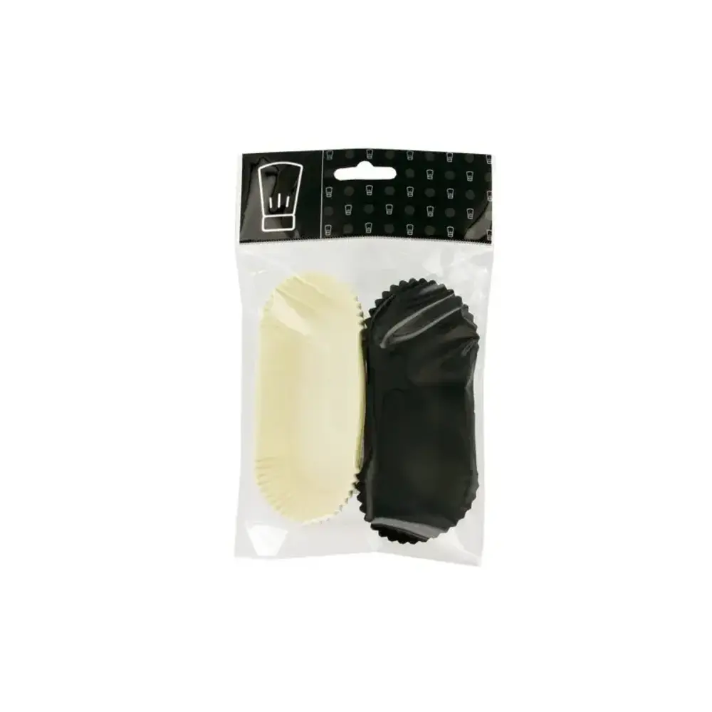 Patis Decor Black and white eclair baking cups, pack of 40
