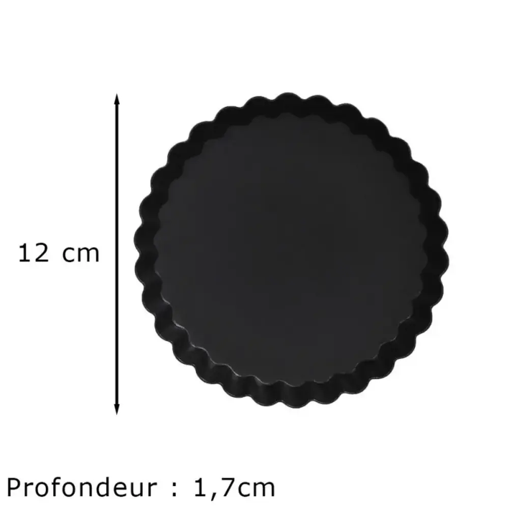 Patis Decor Non-stick steel tartlet molds Ø 11.5 cm, PFAS-free, set of 6 Patis Decor Non-stick steel tartlet molds Ø 11.5 cm, PFAS-free, set of 6