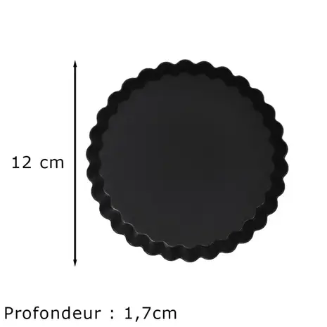 Patis Decor Antiaanbak stalen taartelettevorms Ø 11,5 cm, PFAS-vrij, set van 6 Patis Decor Antiaanbak stalen taartelettevorms Ø 11,5 cm, PFAS-vrij, set van 6