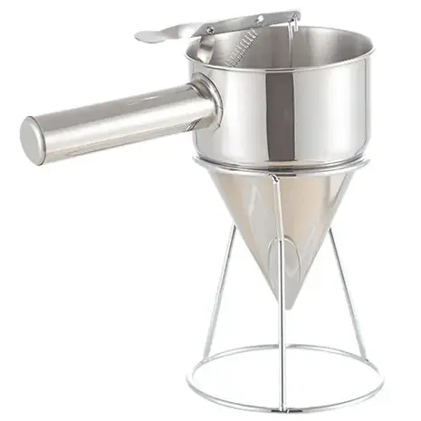 Patis Decor Professional stainless steel funnel 1L, all-metal construction Patis Decor Professional stainless steel funnel 1L, all-metal construction