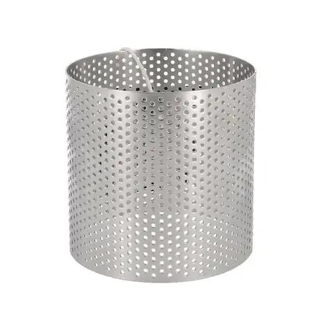 Patis Decor Geperforeerde ronde RVS patisserierand, Ø 8 cm x 8 cm Patis Decor Geperforeerde ronde RVS patisserierand, Ø 8 cm x 8 cm
