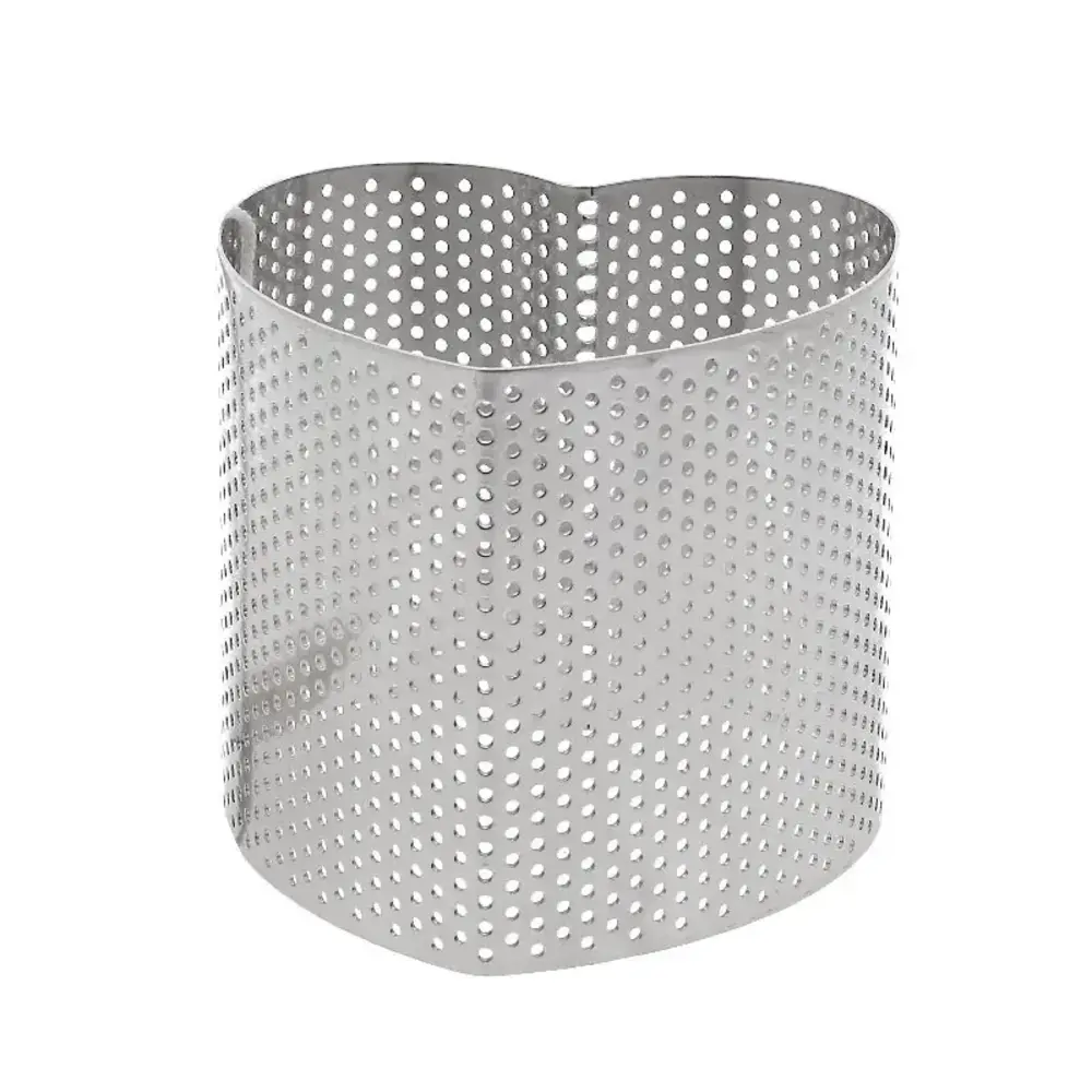Patis Decor Perforated heart-shaped stainless steel pastry ring, 8x8 cm Patis Decor Perforated heart-shaped stainless steel pastry ring, 8x8 cm