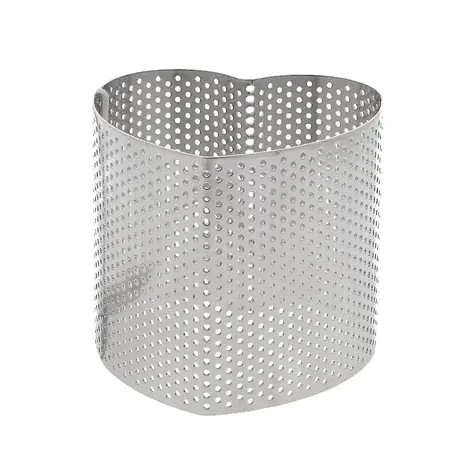 Patis Decor Perforated heart-shaped stainless steel pastry ring, 8x8 cm Patis Decor Perforated heart-shaped stainless steel pastry ring, 8x8 cm