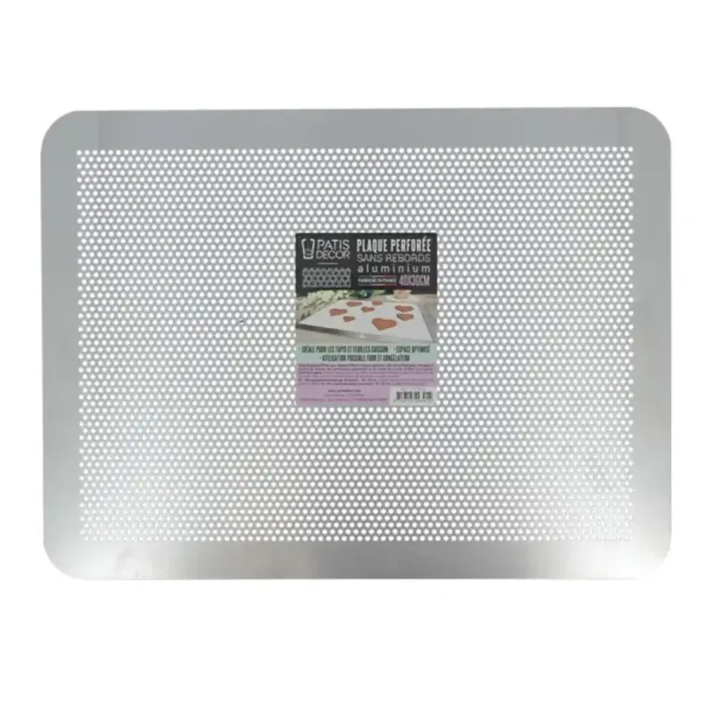 Patis Decor Perforated aluminum baking sheet, 40x30 cm, rimless Patis Decor Perforated aluminum baking sheet, 40x30 cm, rimless