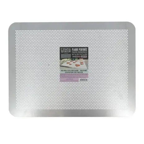 Patis Decor Geperforeerde aluminium bakplaat, 40x30 cm, randloos Patis Decor Geperforeerde aluminium bakplaat, 40x30 cm, randloos