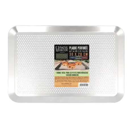 Patis Decor Perforated aluminum baking sheet, 20x30 cm, made in France