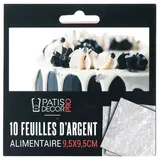 Edible silver leaf, pack of 10 Edible silver leaf, pack of 10
