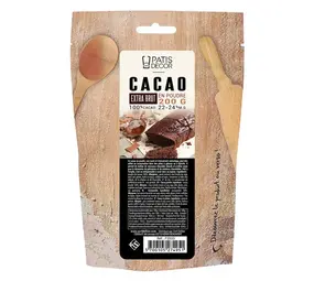 Patis Decor Extra rauwe cacaopoeder, 200 g Patis Decor Extra rauwe cacaopoeder, 200 g