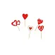 Patis Decor Assorted heart cupcake toppers, 4 cm, pack of 50 Patis Decor Assorted heart cupcake toppers, 4 cm, pack of 50