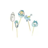 Patis Decor Baby boy cupcake toppers, 3,5 cm, set van 10