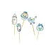 Patis Decor Baby boy cupcake toppers, 3.5 cm, pack of 10