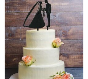 Patis Decor Bruidspaar cake topper, ca. 12 cm