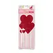 Patis Decor Glanzende hart cake toppers, 4 maten, set van 7