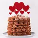 Patis Decor Shiny heart cake toppers, 4 sizes, pack of 7