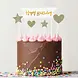Patis Decor Happy birthday cake toppers with glitter stars and hearts, pack of 10 Patis Decor Happy birthday cake toppers with glitter stars and hearts, pack of 10