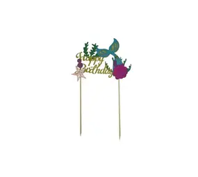 Patis Decor Happy birthday zeemeermin cake topper, ca. 24 cm Patis Decor Happy birthday zeemeermin cake topper, ca. 24 cm