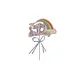 Patis Decor Happy birthday regenboog cake topper, roze tinten, 20 cm Patis Decor Happy birthday regenboog cake topper, roze tinten, 20 cm