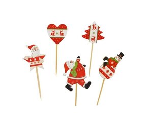 Patis Decor Christmas cake toppers, assorted theme 4, pack of 10