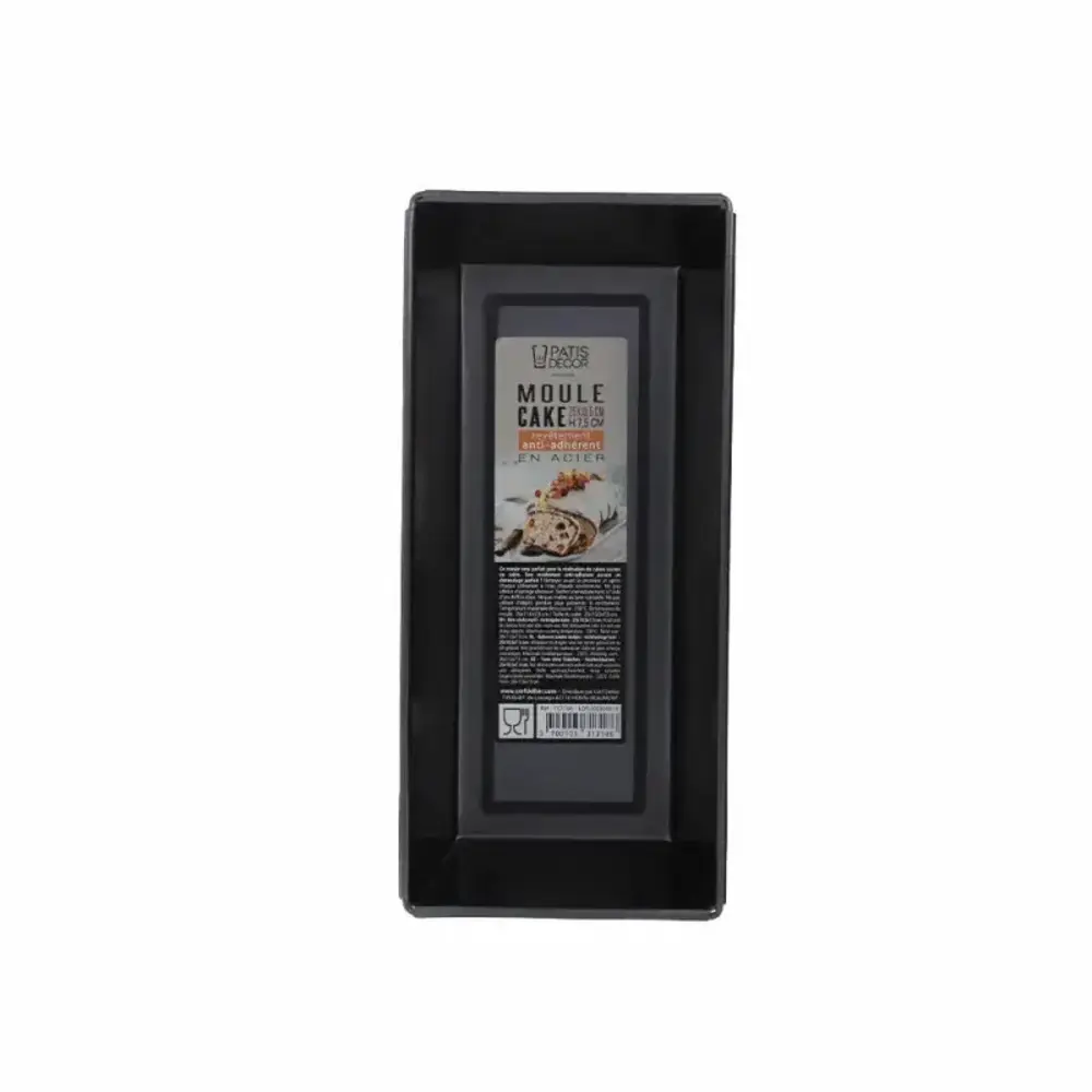 Patis Decor Antiaanbak stalen cakevorm 25x10,5 cm, PFAS-vrij Patis Decor Antiaanbak stalen cakevorm 25x10,5 cm, PFAS-vrij