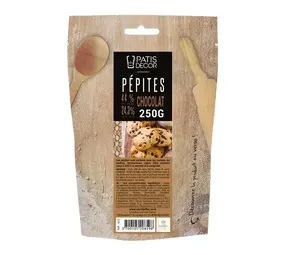 Patis Decor Puur chocolade chips, 44% cacao, 250 g