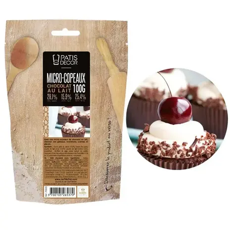 Patis Decor Melk chocolade micro-krullen van Barry Callebaut, 28,1% cacao, 100 g